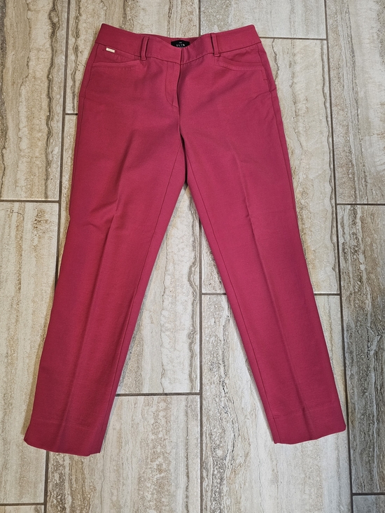 White House Black Market Pants - White House Black Market Fuchsia Slim Straight Ankle Pants Sz 4